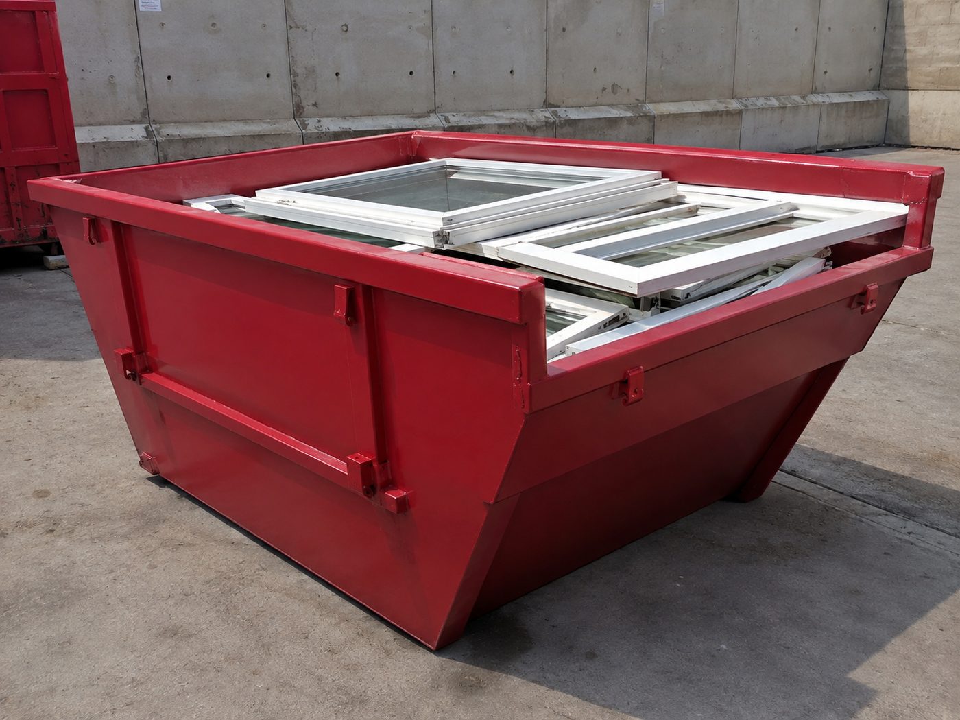 Richtig beladene Moser RecyclingCenter AG Mulde